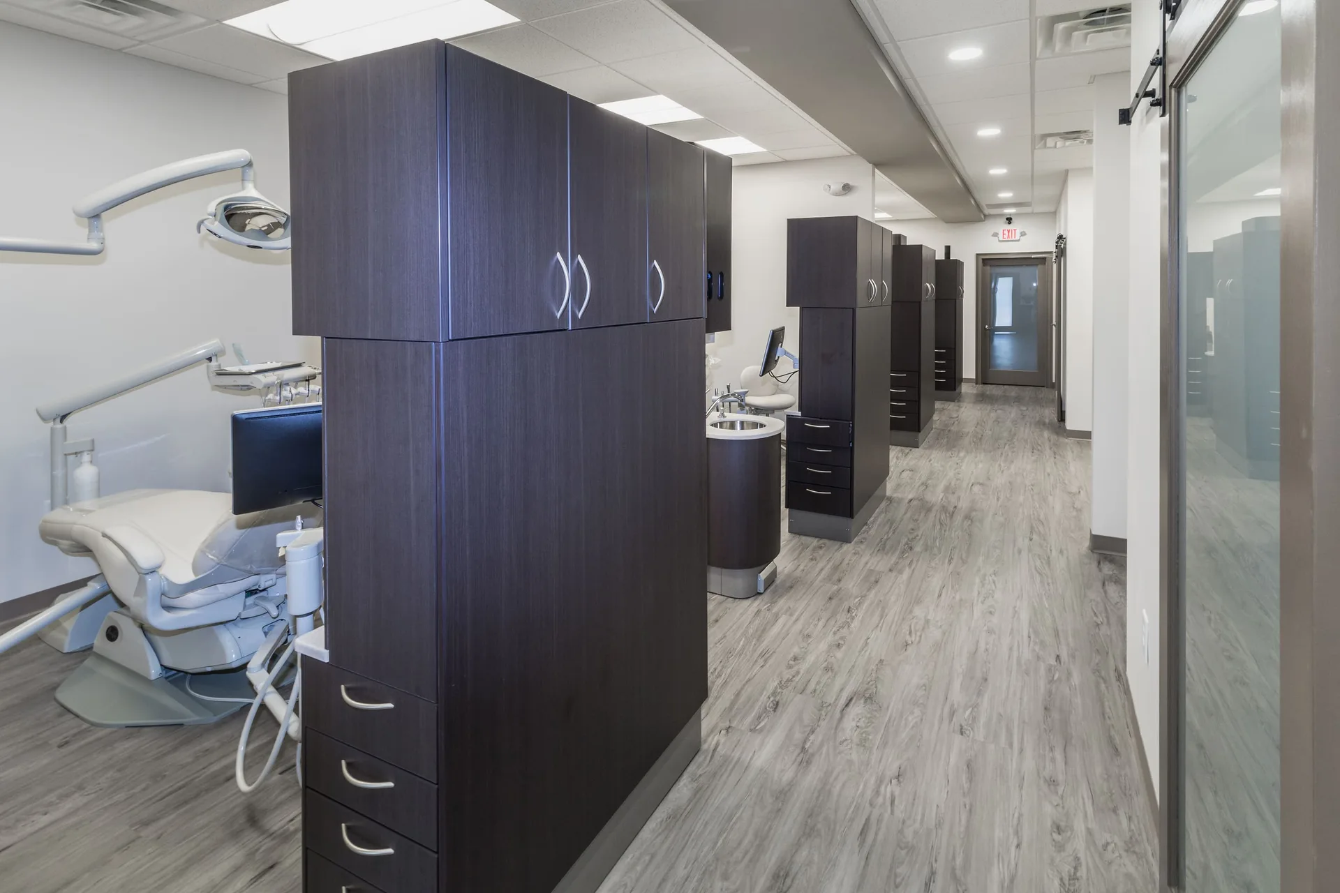 Treatment rooms and hallway at TruCare Dentistry Roswell GA